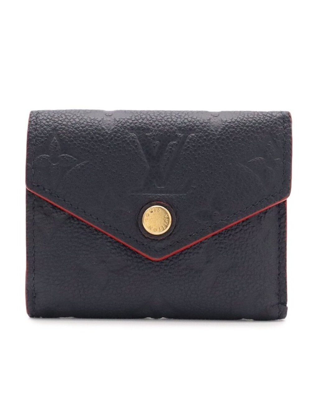 Louis Vuitton Monogram Empreinte Portefeuille Zoe Wallet Trifold Marine Rouge
